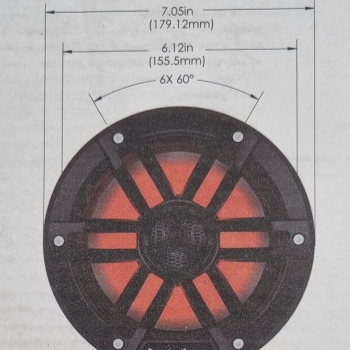 Preview: Rockford Fosgate M1-65B 16,5cm Decken-Lautsprecher Marine Boxen Boot Bad M165B  schwarz 300 Watt